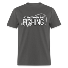 Load image into Gallery viewer, I'd Rather Be Fishing Unisex Classic T-Shirt - charcoal
