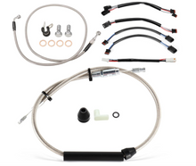 Load image into Gallery viewer, MoKitDora 14” Handlebar Extended Clutch Throttle Cables Brake Line CAN-bus Wiring for Harley 2018-UP Breakout Deluxe Fat Bob Boy Models without ABS, Chrome