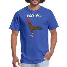 Load image into Gallery viewer, Rooster Funny Rock Out Unisex T-Shirt - royal blue
