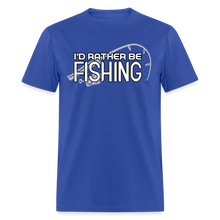 Load image into Gallery viewer, I'd Rather Be Fishing Unisex Classic T-Shirt - royal blue