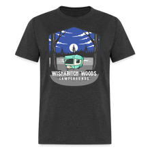 Load image into Gallery viewer, Wishabitch Woods Campgrounds Funny Camping Unisex T-Shirt - heather black