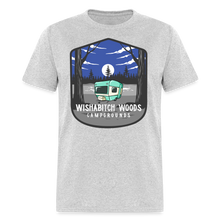 Load image into Gallery viewer, Wishabitch Woods Campgrounds Funny Camping Unisex T-Shirt - heather gray