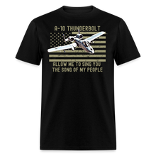 Load image into Gallery viewer, A-10 Warthog Military The Song Of My People Unisex T-Shirt - black