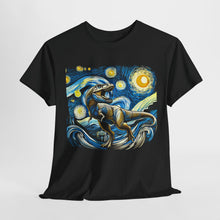 Load image into Gallery viewer, Cosmic T-Rex Art – Dynamic Prehistoric Unisex Cotton Tee