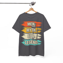 Load image into Gallery viewer, Men, Myth, BBQ, Legend Tee: Embrace the Grill Master Within