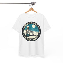 Load image into Gallery viewer, "Nobody Likes a Shady Beach" Skeleton T-Shirt - Funny Beachwear