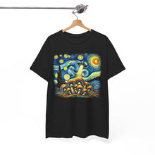 Load image into Gallery viewer, Cosmic Mushroom Abduction UFO and Nature Fusion Design Unisex Cotton Tee