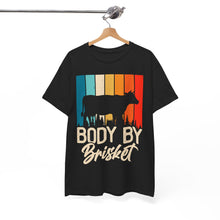 Load image into Gallery viewer, Body by Brisket" Vintage Style BBQ Tee