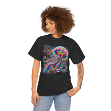Load image into Gallery viewer, Psychedelic Jellyfish with Cosmic Unisex Heavy Cotton Tee