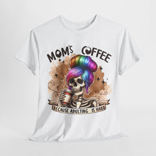 Load image into Gallery viewer, "Mom's Coffee" Rainbow Skeleton T-Shirt - Funny Adulting Tee