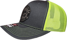Load image into Gallery viewer, Nobody Cares Work Harder Charcoal High Vis Green Snap Back Richardson 112 Hat