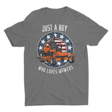 Load image into Gallery viewer, Just A Boy Who Loves Mowers Unisex T-Shirt