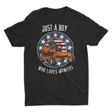 Load image into Gallery viewer, Just A Boy Who Loves Mowers Unisex T-Shirt