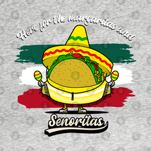 Load image into Gallery viewer, I'm Here for the Margaritas and Senoritas Unisex Classic T-Shirt