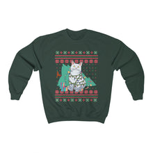 Load image into Gallery viewer, Funny Cat Christmas Tree Ugly Christmas Sweater Unisex Heavy Blend Crewneck Sweatshirt
