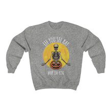 Load image into Gallery viewer, Eff You See Kay Why Oh You Moon Skeleton Yoga Halloween Unisex Heavy Blend™ Crewneck Sweatshirt
