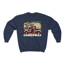 Load image into Gallery viewer, Merry Christmas Snowman In Plaid Vintage Truck Unisex Heavy Blend™ Crewneck Sweatshirt