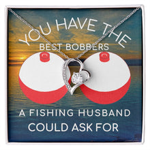 Load image into Gallery viewer, Funny Fishing Gift for Wife Forever Love Necklace, Anniversary Birthday or Christmas Gift