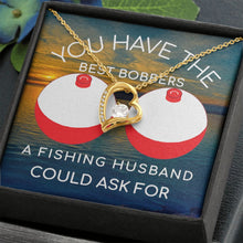 Load image into Gallery viewer, Funny Fishing Gift for Wife Forever Love Necklace, Anniversary Birthday or Christmas Gift