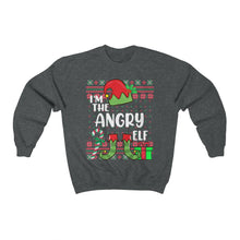 Load image into Gallery viewer, I'm The Angry Elf Funny Christmas Ugly Sweater Unisex Heavy Blend™ Crewneck Sweatshirt