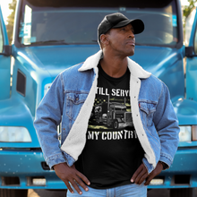 Load image into Gallery viewer, Camo American Flag Truck Driver Veteran Trucker Unisex T-Shirt