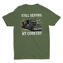 Load image into Gallery viewer, Camo American Flag Truck Driver Veteran Trucker Unisex T-Shirt