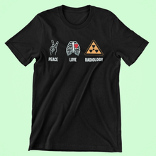 Load image into Gallery viewer, Peace Love and Radiology Unisex Classic T-Shirt - E.G. Supplies, LLC