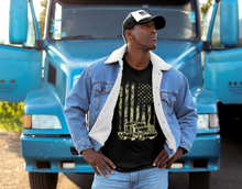 Load image into Gallery viewer, Patriotic Trucker Camouflage American Flag Unisex T-Shirt - E.G. Supplies, LLC