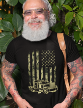 Load image into Gallery viewer, Patriotic Trucker Camouflage American Flag Unisex T-Shirt - E.G. Supplies, LLC