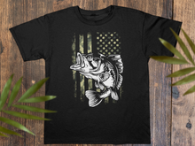 Load image into Gallery viewer, Fishing Camo US Flag Unisex Classic T-Shirt - E.G. Supplies, LLC