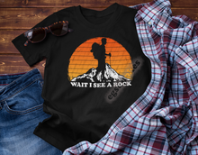 Load image into Gallery viewer, Wait I See A Rock - Funny Geologist Rock Hunting Gift Unisex Classic T-Shirt - E.G. Supplies, LLC