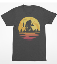 Load image into Gallery viewer, Big Foot Fishing Night Sky Bigfoot Unisex T-Shirt