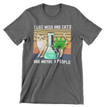 Load image into Gallery viewer, I Like Weed and Cats and Maybe 3 People Unisex Classic T-Shirt