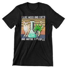 Load image into Gallery viewer, I Like Weed and Cats and Maybe 3 People Unisex Classic T-Shirt