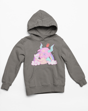 Load image into Gallery viewer, Pastel Goth Nu Goth Baby Baphomet Kawaii with Kitty Hoodie