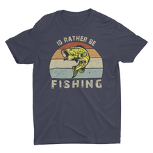 Load image into Gallery viewer, Vintage Style Distressed I'd Rather Be Fishing Shirt