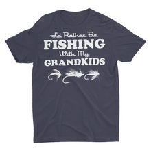 Load image into Gallery viewer, I'd Rather Be Fishing With My Grandkids, Grandparent Fishing Shirt