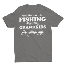 Load image into Gallery viewer, I'd Rather Be Fishing With My Grandkids, Grandparent Fishing Shirt