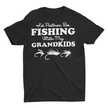 Load image into Gallery viewer, I'd Rather Be Fishing With My Grandkids, Grandparent Fishing Shirt