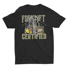 Load image into Gallery viewer, Retro Style Funny Forklift Operator Forklift Certified Unisex T-Shirt