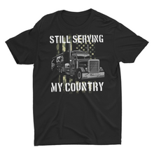 Load image into Gallery viewer, Truck Driver Camo American Flag Veteran Trucker Unisex T-Shirt