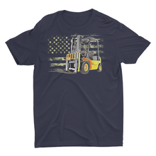 Load image into Gallery viewer, Fork Lift Operator Camo American Flag T-Shirt