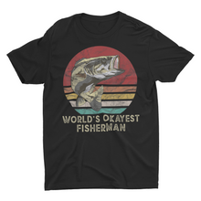 Load image into Gallery viewer, World's Okayest Fisherman Unisex T-Shirt