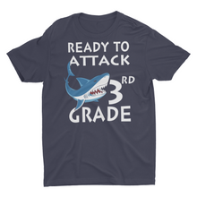 Load image into Gallery viewer, Back To School Ready To Attack 3rd Grade Shark Kids' T-Shirt