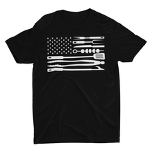 Load image into Gallery viewer, American BBQ Flag Unisex T-shirt