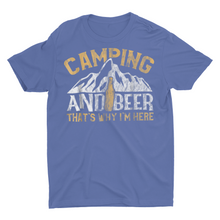 Load image into Gallery viewer, Vintage Retro Distressed Camping and Beer Funny Camping Shirt