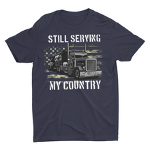 Load image into Gallery viewer, Camo American Flag Truck Driver Veteran Trucker Unisex T-Shirt