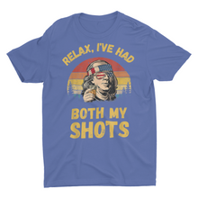 Load image into Gallery viewer, Funny Relax I Have Had Both My Shots American Flag Ben Franklin Shirts