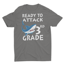 Load image into Gallery viewer, Back To School Ready To Attack 3rd Grade Shark Kids' T-Shirt
