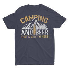 Load image into Gallery viewer, Vintage Retro Distressed Camping and Beer Funny Camping Shirt